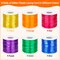 6 Pack Lanyard String Kit, Plastic Lacing Cord Gimp String Lanyard Weaving Kit for Boondoggle, Bracelets, Keychains, Crafts (Glitter)